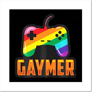 Gaymer LGBTQIA+ Gamer Game Controller Video Games Posters and Art